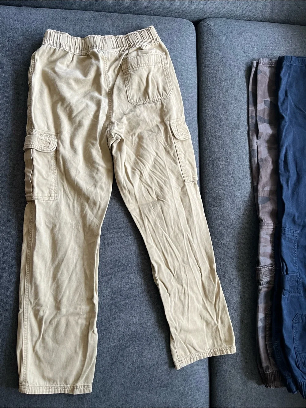 3 Pairs The Children’s Place Boys Cargo Pants Size 12 Navy Khaki Camo Uniform